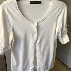 The Limited white cardigan, synched